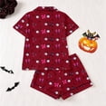 thumbnail image 3 of Elegyee 2 Piece Halloween Pajamas Toddler Girls Short Sleeve Top Shorts Sleepwear Pjs, Size 3-4, 3 of 8