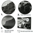 thumbnail image 3 of Designart "Monochrome Horizon Of A Rocky Beach I" Coastal Minimalism Floater Framed Wall Art Living Room, 3 of 5
