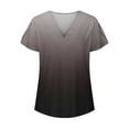 thumbnail image 5 of Fheaev Summer Tops For Women 2024 Women'S Summer Casual V-Neck Short Sleeved T-Shirt Lace Printed Top T-Shirt Short Sleeved V-Neck Top/Shirt, 5 of 6