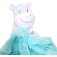 thumbnail image 5 of SONA G DESIGNS Lovey Security Blanket Plush Blankie - Toddler Sized - Puppy Bunny Elephant Hippo Aqua Hippo, 5 of 7