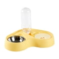 thumbnail image 2 of Dispensador Automático 2 En 1 de Agua y Comida para Mascotas (Perros y Gatos), Comedero y Bebedero Doble con Recipientes de Acero Inoxidable, Base Antideslizante y Sistema de Recarga de Agua Por Grav, 2 of 6