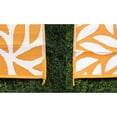thumbnail image 4 of Reversible Mats 9 x 6 Foot Outdoor Polypropylene Pattern Patio Rug, Mango/White, 4 of 6