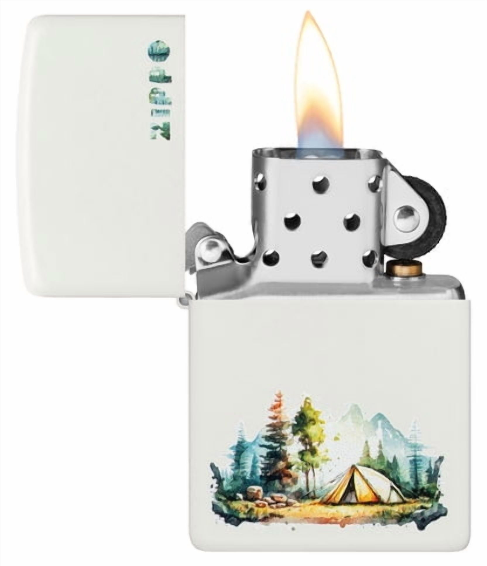 Zippo Lighter - Customized Engraved Message on Windproof Camping Design 46474