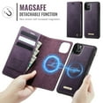 thumbnail image 4 of Magnetic 2 in 1 Magsafe Detachable Wallet Case for iPhone 11 Pro with Card Holder Women Men, Retro PU Leather【RFID Blocking】Kickstand Shockproof Cover, 4 of 14