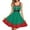 Green-C, variant on Shadoumai Christmas Dress for Women Red Green Print Holiday Dresses for Xmas