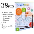 thumbnail image 1 of MYG 28x Spirograph Drawing Stencil Spiral Pattern Ruler Educational Toy Set, 1 of 9