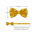 thumbnail image 3 of INSPIRE CHIC Men's Sequin Bow Ties Adjustable Neck Length Solid Color Bow Ties Gold, 3 of 4