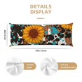 thumbnail image 3 of Picia Vintage Sunflowes Body Pillow Cover - Super Soft Microfiber 20x54 Body Pillow Case - Envelope Closure, Wrinkle, Stain Resistant Body Pillow Cover,Elegant Bedding, 3 of 8