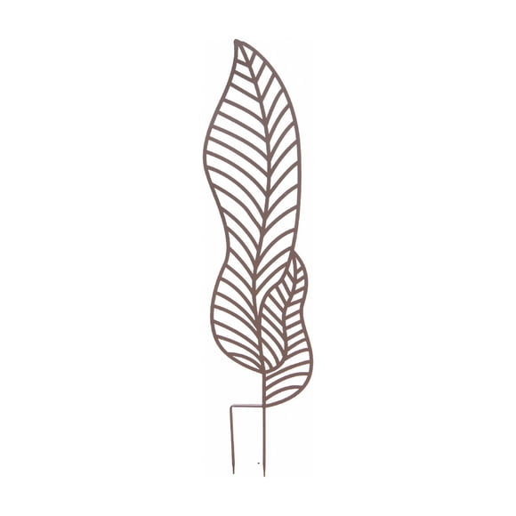 Metal Double Leaf Garden Stake