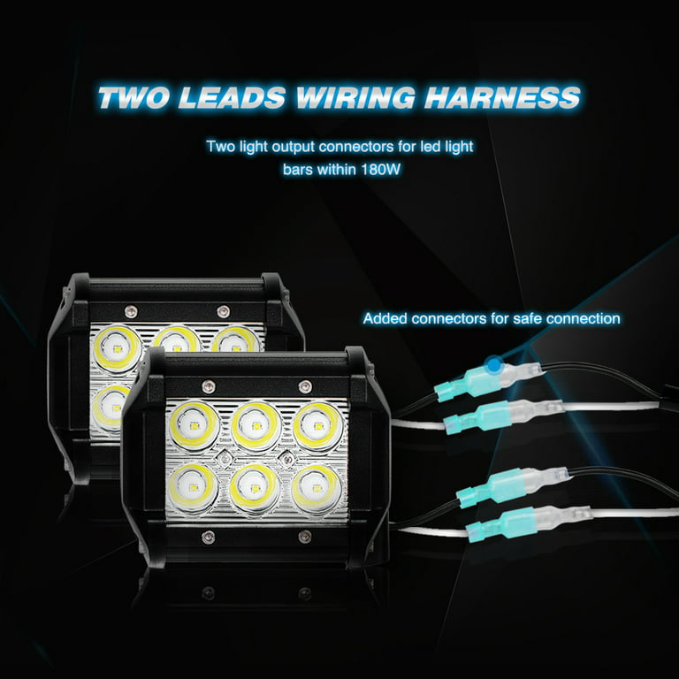 Nilight LED Light Bar Wiring Harness Kit 12V On off Waterproof
