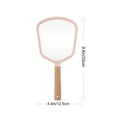 thumbnail image 2 of AURARMLET 1Pcs Handheld Makeup Mirror In Elliptical Shape For Women, 2 of 6