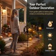 thumbnail image 3 of Solar Witch & Pumpkin Moon Garden Stake Light, Halloween Outdoor Waterproof LED Yard Decoration with Crescent Moon, Hanging Jack-o'-Lantern Lantern for Garden, Patio, Walkway, Porch (Witch), 3 of 5