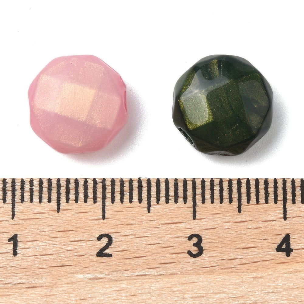 500 g Platisc Acrylic Beads Faceted Flat Round 11x6.5mm Hole: 2mm