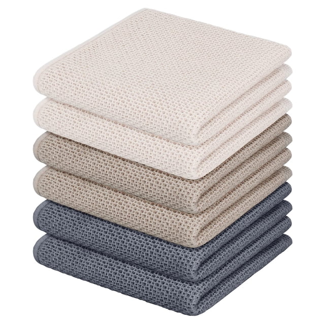 Nialnant Paquete De 6 Toallas De Mano De Cocina, Grandes, 100% Algodón, Paños De Cocina, Paños De Cocina Para Secar Platos, 13 X 28 Pulgadas, Multicolor