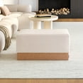 thumbnail image 5 of Seville Classics The Vineyard Collection Cork Storage Ottoman Cushioned Fabric, Padded Seat for Bedroom, Dorm, Loft, Living Room, Entryway, Hallway, Cream, 30" Bench, 5 of 6