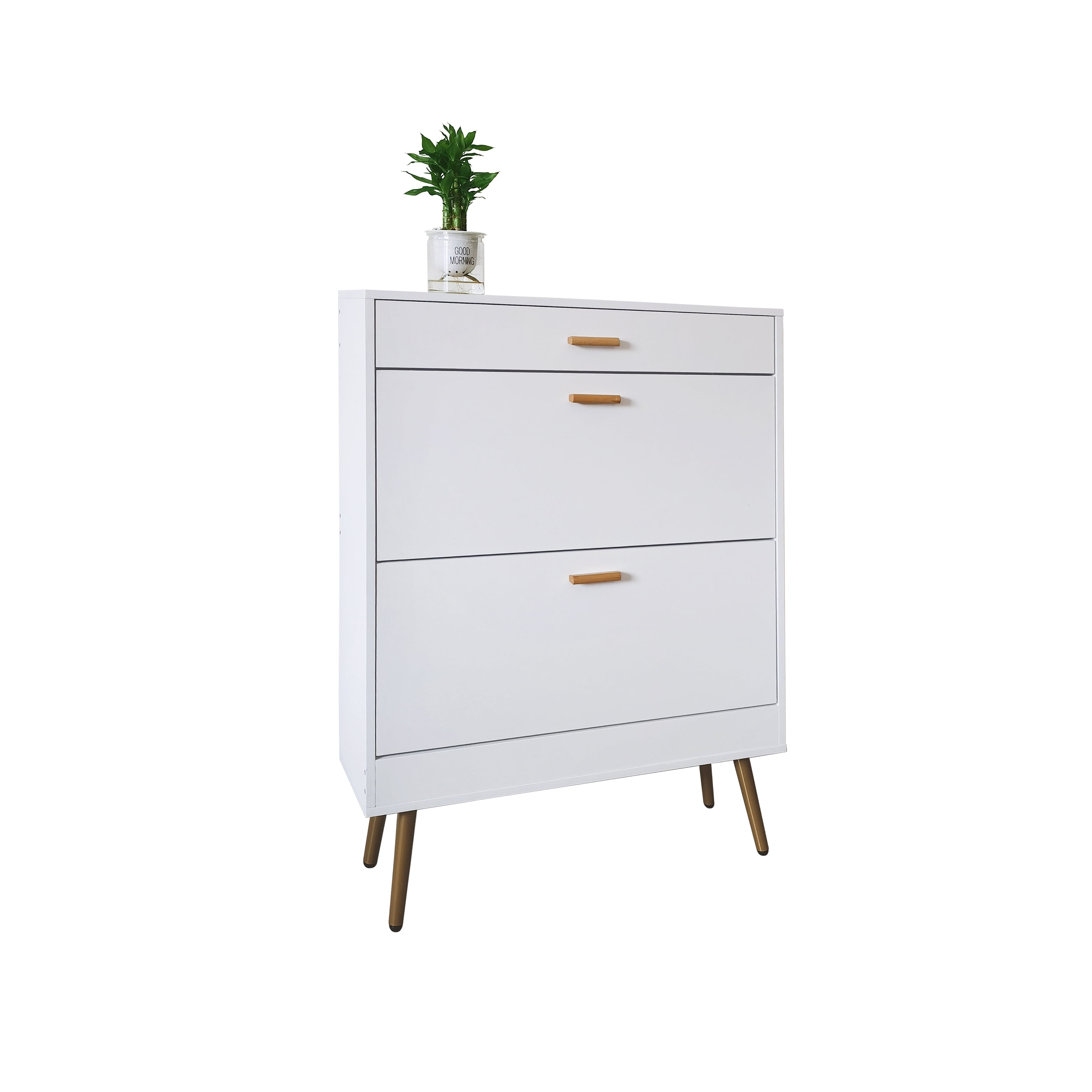 AsterOutdoor Shoe Cabinet MDF 9.45×31.5×43.7 White