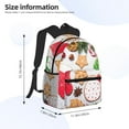 thumbnail image 4 of Lsque Christmas Gingerbread Cookies Classic Casual Backpack - Large Capacity Water-Resistant Backpack for School, Work, Travel, and Outdoor Activities, 4 of 8