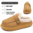 thumbnail image 3 of Northblanc Women's Cozy Faux Fur Lined Slippers Buckle Non-Slip Comfortable Warm Platform House Shoes Indoor/Outdoor, 3 of 9