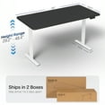 thumbnail image 4 of VIVO Electric 60” x 30” Stand Up Desk Workstation, Black Table Top, White Frame, 4 of 6