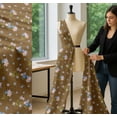 thumbnail image 5 of Soimoi Cotton Voile Fabric Leaves & Periwinkle Floral Print Fabric by Yard 42 Inch Wide, 5 of 7