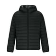 thumbnail image 4 of Mrmaere Men's Packable Hooded Puffer Jacket Lightweight Quilted Warm Insulated Coat for Winter Travel & Casual Wear Black XXL, 4 of 8