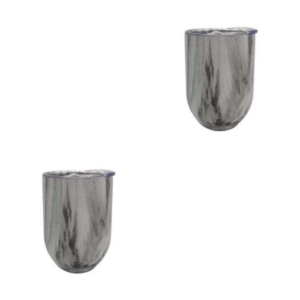 Naiovety Taza de té Taza de café Decoración Mano de obra fina Recipiente de líquido a prueba de herrumbre Capas dobles Diseño de tapa a Tipo 2 2piezas