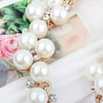 thumbnail image 4 of UDIYO Elegant Lady Faux Pearls Shiny Rhinestone Collar Necklace Valentine's Day Gift, 4 of 6