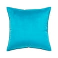 thumbnail image 1 of Seat Cushion Cover Solid Color Velvet Replacement Durable Polyester Velvet Soft Decorative Reusable Zipper Sofa Pillow Case Accessories Light Blue 40x40cm, 1 of 5