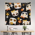 thumbnail image 3 of Bingfone Polyester Fabric Tapestry Cat Skulls And Flowers Wall Hanging Tapestry,Daily Decorative Tapestry For Bedroom Living Room Dorm 60l X 51w Inches, 3 of 9