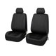 thumbnail image 1 of Luzkey Fundas de asiento de coche de piel sintética, lavables, fundas para asientos delanteros y traseros, protector impermeable clásico para vehículos, SUV, accesorios para coche, color negro, 1 of 7