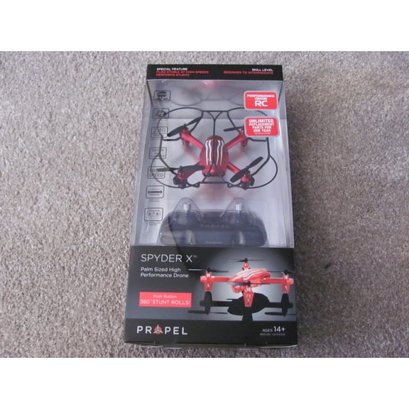 Brand New Propel RC Spyder X Stunt Palm Sized High Performance Drone Red OD-2106