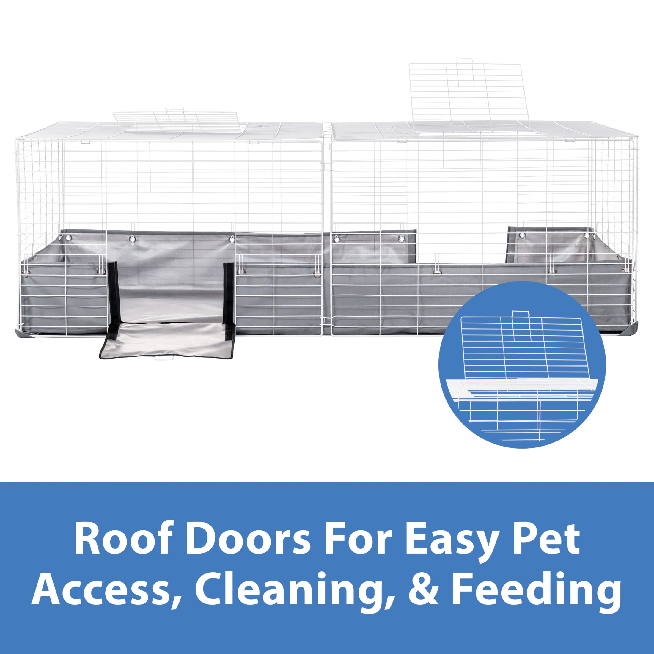 Kaytee Open Living Pet Rabbit or Guinea Pig Habitat Rooftop Add-on, 60" x 30" in