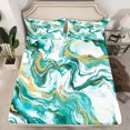 thumbnail image 2 of Castle Fairy Marble Watercolor 4 Pieces Queen Sheet Sets for Teens Women Men,Abstract Marbling Ultra Soft Flat Sheet,Stone Pattern Queen Fitted Sheet,Lightweight Room Decor, 2 of 7