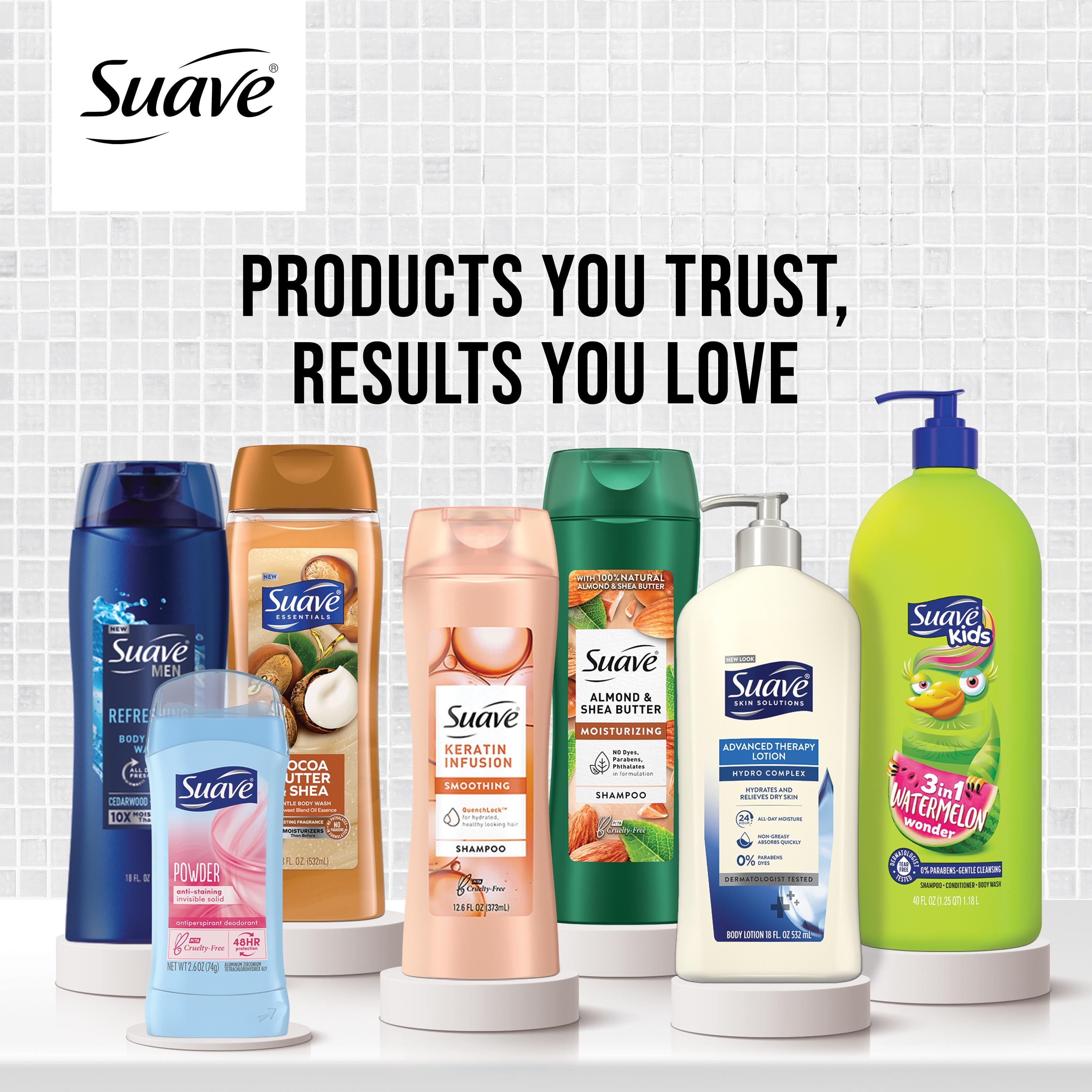 (2 pack) Suave Essentials Moisturizing Body Wash, White Tea Lavender, 18 oz