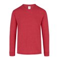 thumbnail image 1 of Playera Cuello Redondo Manga Larga para Caballero, Color Rojo Jaspe, Talla Mediana, 50% Algodón-50% Poliéster. Yazbek C0354, 1 of 3