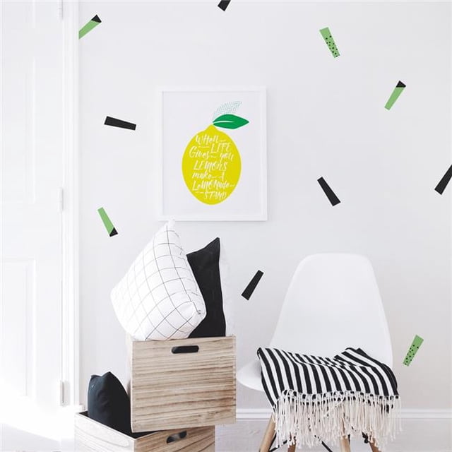 Trendy Peas WD-ST-2 Banderoles Sticker - Noir et Vert Gazon