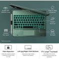 thumbnail image 3 of Typecase Touch iPad Keyboard Case with Trackpad for 10.2-inch iPad 9th Generation (2021), iPad 8th Generation (2020), 7th Gen, Air 3, Pro 10.5 Protective Slim Cover with Pencil Holder (Midnight Green), 3 of 5