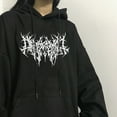 thumbnail image 5 of Rock Punk Graphics Drawstring Hoodies Women Gothic Oversized Loose Long Sleeve Sweatshirts Pullover Top, 5 of 8