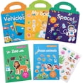 thumbnail image 1 of Reusable Sticker Books for Kids- My Body, Zoo, Vehicles, Space, Ocean Animals Cute Static & Adhesive Stickers Book for Toddlers Age 2-4 Educational Toys Learning Books Birthday Gifts, 1 of 1