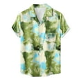 thumbnail image 2 of Rbaofujie T-Shirts pour Hommes Liquidation Chemises Décontractées à Boutons Imprimé Floral Non Positionné Col Rabattu Manches Courtes Blouse, 2 of 5