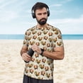 thumbnail image 4 of Wukai Colorful Roosters Print Men's Short-Sleeved Mesh T-Shirt,Quick-Dry Short Sleeve Workout T-Shirt-4X-Large, 4 of 8