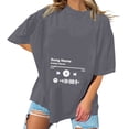 thumbnail image 2 of Shinyii Women's DIY Customization Name Photo Top T-shirt Crew Neck Short Sleeve T shirt, 2 of 4