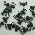 thumbnail image 3 of Injueey 50/100 Uds. Araña negra de plástico decoración de Halloween suministros para festivales divertidos juguetes de broma decoración Kits de decoración para fiestas negro 100 piezas, 3 of 6