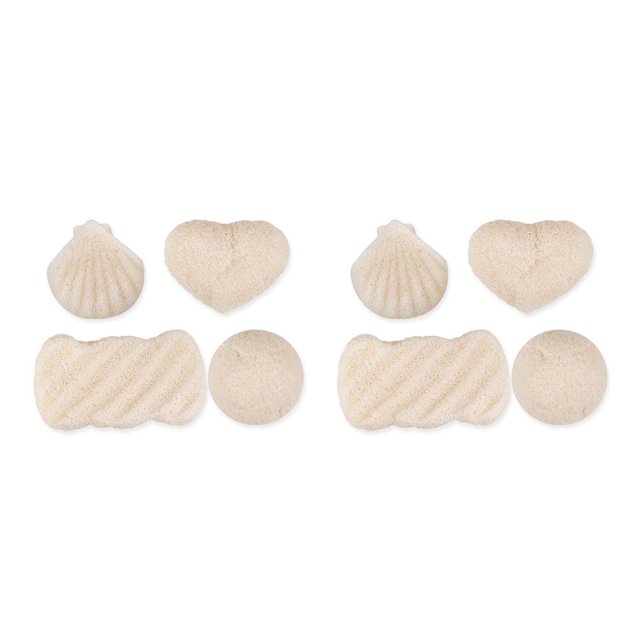 Vogacara 1 juego de herramientas de limpieza Esponjas de limpieza convenientes Fácil de usar Esponja de belleza útil para el desmaquillador de Blanco 2piezas