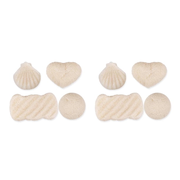 Vogacara 1 juego de herramientas de limpieza Esponjas de limpieza convenientes Fácil de usar Esponja de belleza útil para el desmaquillador de Blanco 2piezas