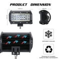 thumbnail image 2 of Barre Lumineuse de Travail 280W LED 4 Rangées 5 Pouces 28000LM Lampe de Conduite, 2 of 4