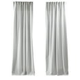 thumbnail image 5 of 3S Brother's Solid Luxury Matte Velvet Soft Curtains Set of 2 Panels Hanging Back Tap & Rod Pocket Home Décor Bedroom Kitchen Office Windows Room Darkering ( White-52"x63"), 5 of 6