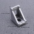thumbnail image 2 of EXHUMKY 10Pcs Aluminum Extrusion Profile Connector Silver Building Support, 2 of 7
