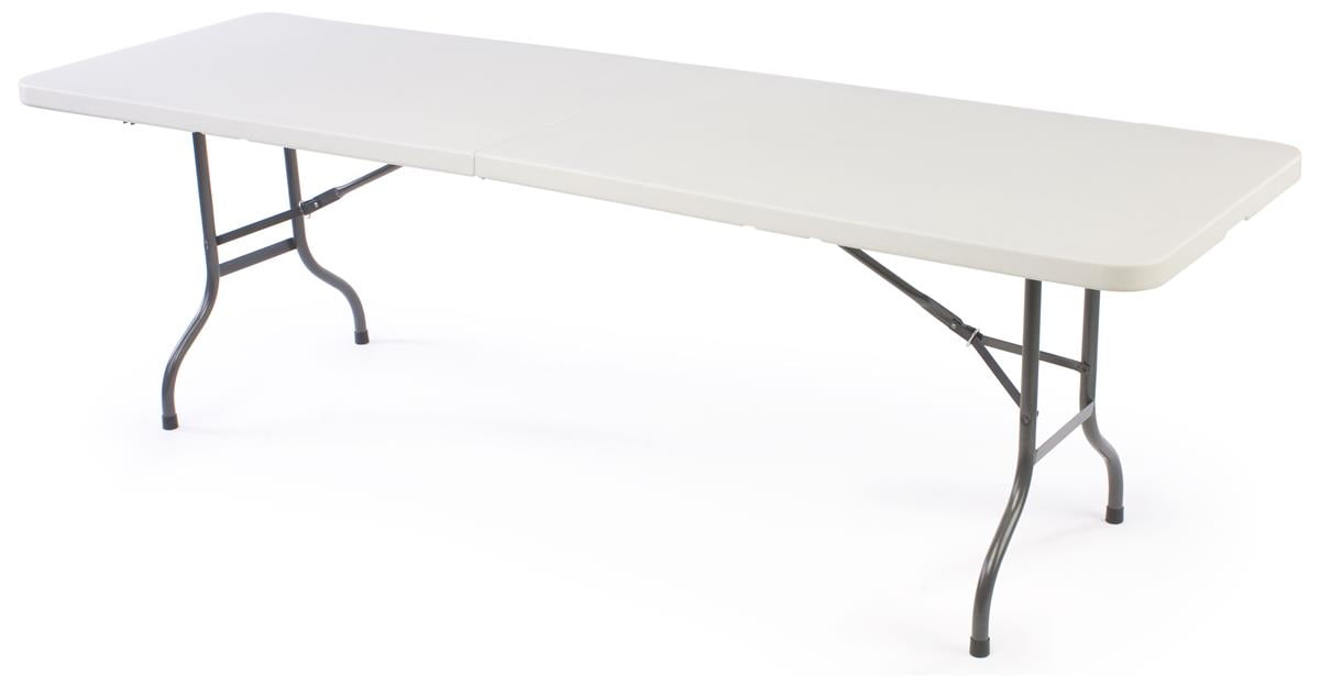 8 Foot Portable Folding Table With Comfort Handle Grip 29 25 Inches 8 Foot Portable Folding Table With Comfort Handle Grip 29 25 Inches Tall Gray Speckled Molded Plastic Top Foldt963gr Com