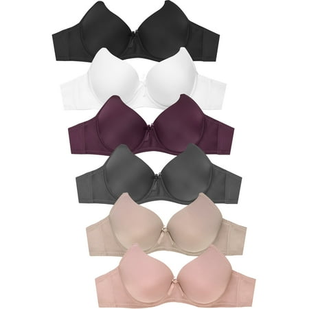 

247 Frenzy Women s Essentials Mamia PACK OF 6 Full Coverage Solid Bras